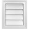 Ekena Millwork Vertical Surface Mount PVC Gable Vnt: Non-Functional, w/2"W x 1-1/2"H, Brickmould Frame, 14"W x 16"H GVPVE14X1602SN - alternate 1